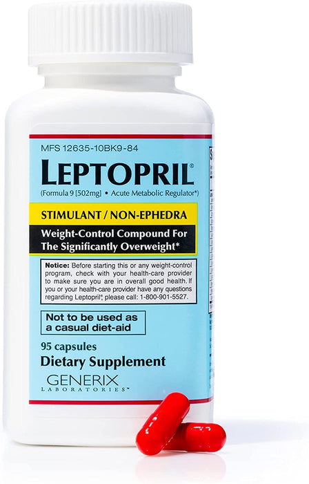 Generix Laboratories Leptopril for Weight Loss, Weight Control and Diet, Acute Metabolic Regulator, 95 Capsules