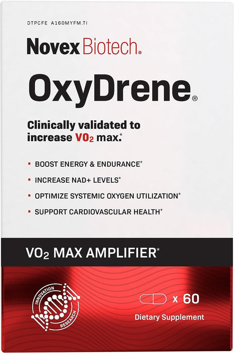 Novex Biotech Oxydrene NAD+ Enhancer - Natural Supplement Promoting Metabolism and Cardiovascular Support for Men and Women - (60 Capsules)