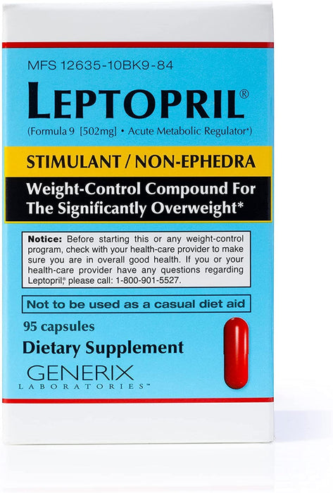 Generix Laboratories Leptopril for Weight Loss, Weight Control and Diet, Acute Metabolic Regulator, 95 Capsules