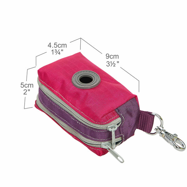 Color-block Dog Waste Bag Dispenser - Includes 1 Roll of Free Poop Bags (Color may vary)