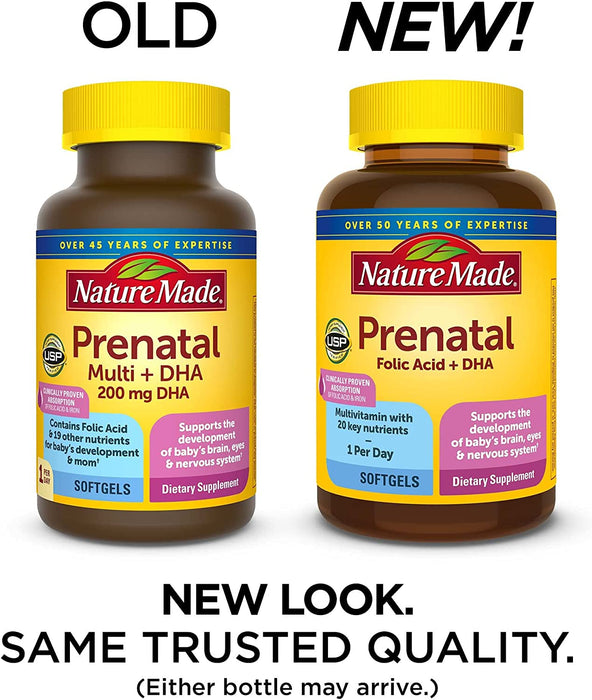 Nature Made Prenatal Multi + DHA 200 mg, 90 softgels