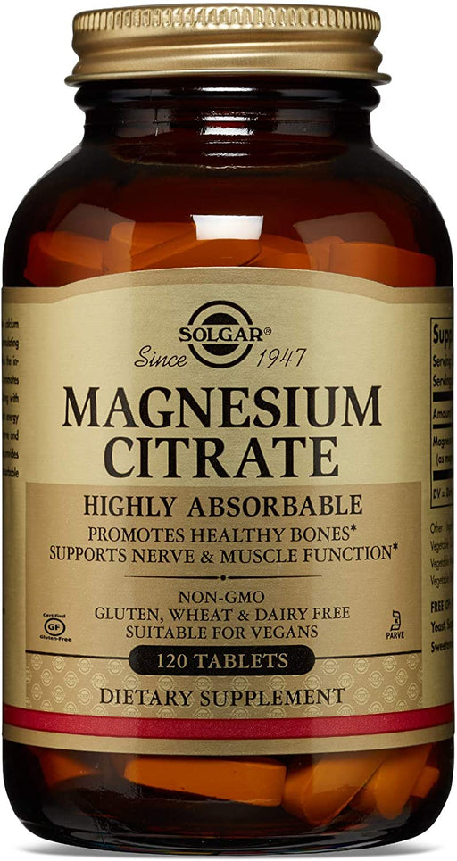 solgar-magnesium-citrate-120-tablets - Supplements-Natural & Organic Vitamins-Essentials4me