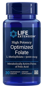life-extension-high-potency-optimized-folate-5000-mcg-30-vegetarian-tablets - Supplements-Natural & Organic Vitamins-Essentials4me