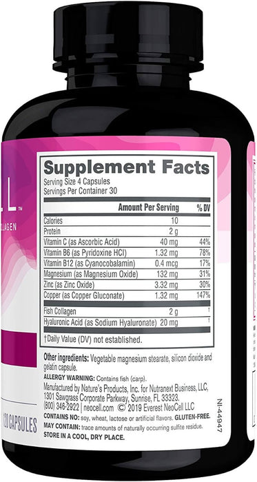 neocell-marine-collagen-120-capsules - Supplements-Natural & Organic Vitamins-Essentials4me