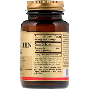 solgar-astaxanthin-10-mg-30-softgels - Supplements-Natural & Organic Vitamins-Essentials4me