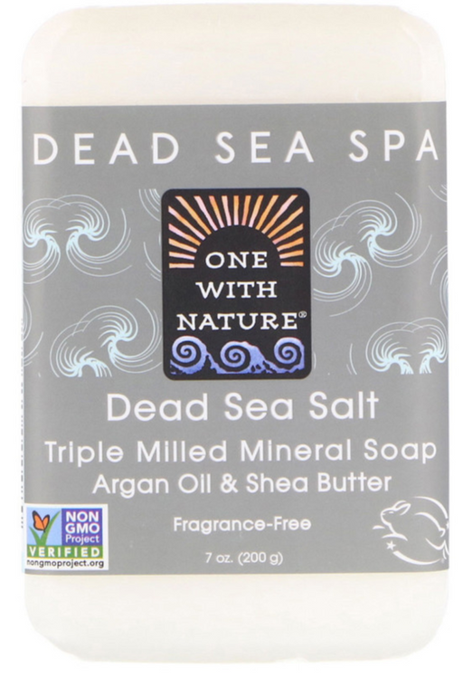 one-with-nature-triple-milled-mineral-soap-dead-sea-salt-7-oz-200-g - Supplements-Natural & Organic Vitamins-Essentials4me