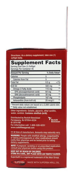 schiff-megared-omega-3-krill-oil-extra-strength-500-mg-45-softgels - Supplements-Natural & Organic Vitamins-Essentials4me