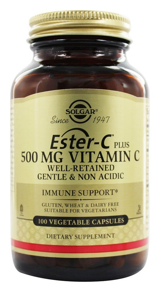 solgar-ester-c-plus-vitamin-c-500-mg-100-vegetarian-capsules - Supplements-Natural & Organic Vitamins-Essentials4me