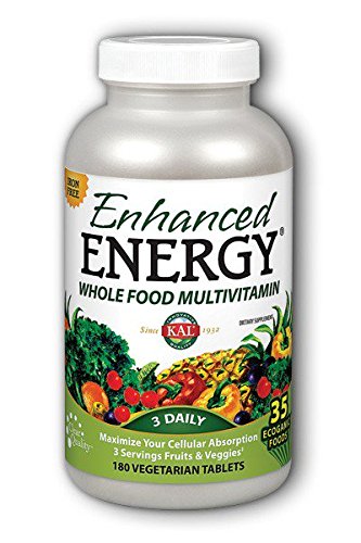 kal-enhanced-energy??-whole-food-multivitamin-iron-free-180-vegetarian-tablets - Supplements-Natural & Organic Vitamins-Essentials4me