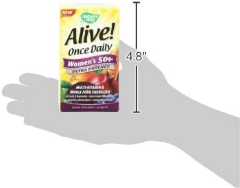 Nature's Way Alive! Women's 50+ Ultra Potency Complete Multivitamin, High Potency Formula, Supports Whole Body Wellness & Healthy Aging*, 60 Tablets