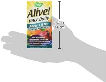 Nature's Way Alive Once Daily Men's 50 Plus Multi Ultra Potency Tablets, 60 Count