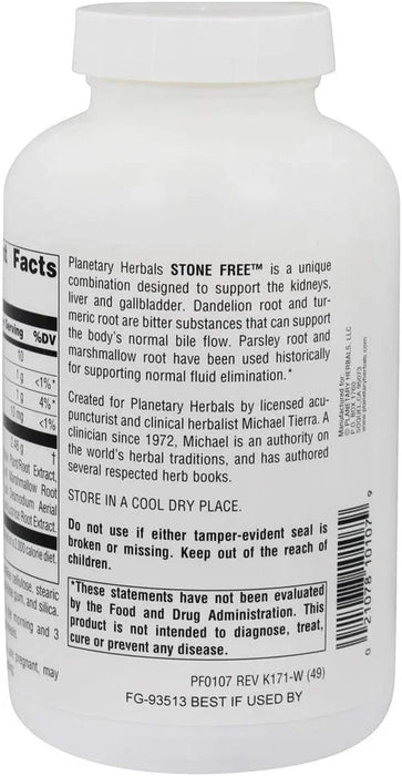 PLANETARY HERBALS Stone Free 180 TAB