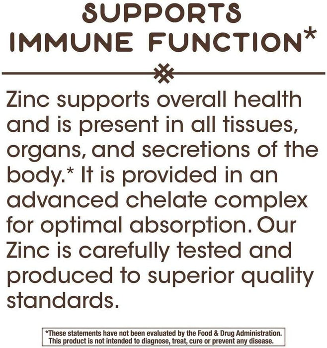 Zinc Chelate Supports Immune Fucntion 30 MG (100 Capsules)