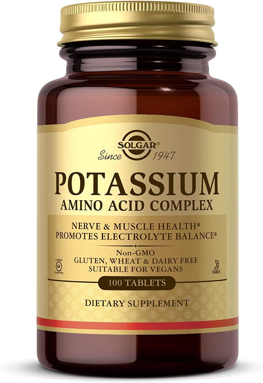 Solgar Potassium Amino Acid Complex, 100 Tablets - Nerve & Muscle Heal