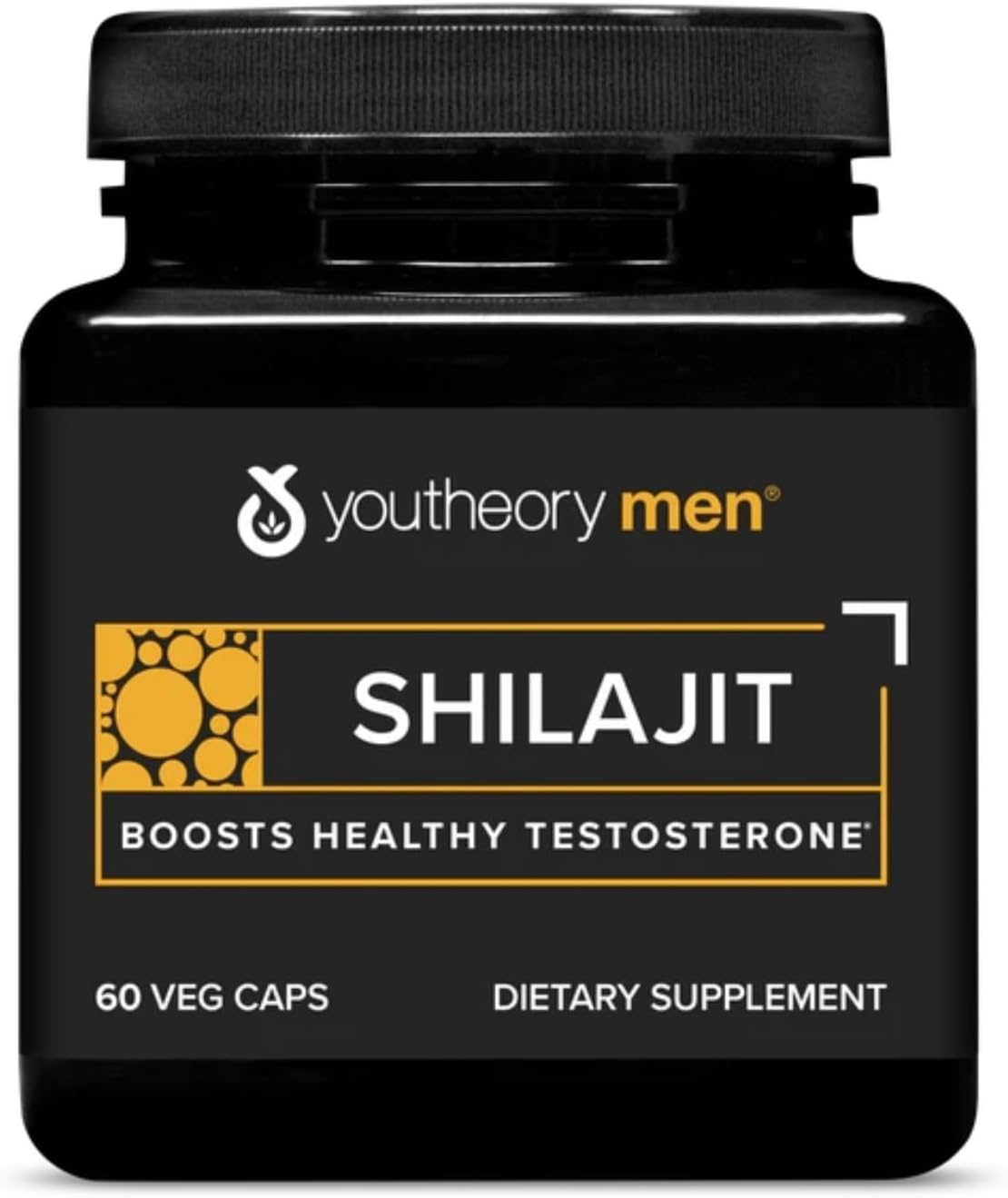 Youtheory Mens Shilajit Advanced, Black, Pure Himalayan superfood, 60