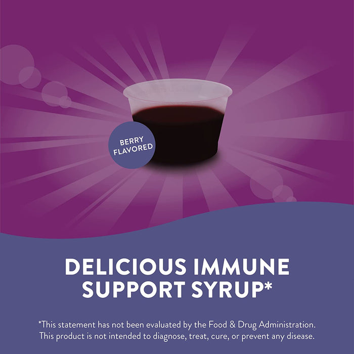 Nature's Way Sambucus Immune Elderberry Syrup with Vitamin C, Echinacea, & Zinc, Immune Support*, 8 Fl Oz