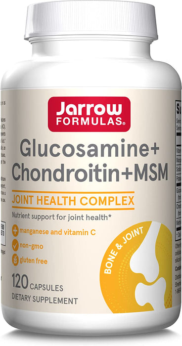 Jarrow Formulas, Glucosamine + Chondroitin + MSM with Manganese and Vitamin C, 120 Capsules