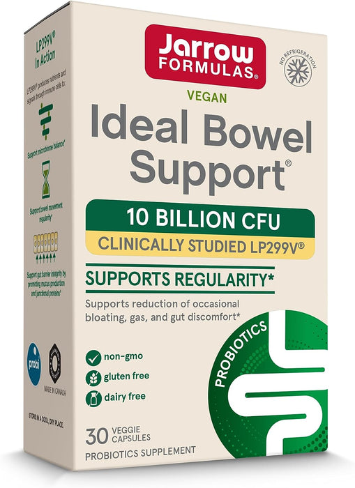 Jarrow Formulas, Ideal Bowel Support, 10 Billion, 30 Veggie Caps