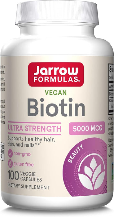 Jarrow Formulas, Biotin, 100 Veggie Caps