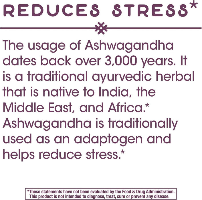 Nature's Way Standardized Ashwagandha, 60 Vegetarian Capsules