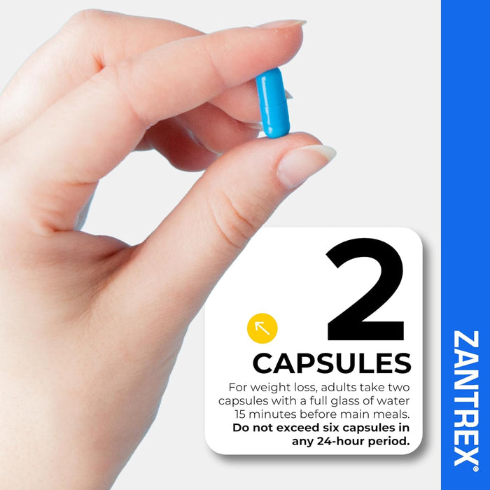 Zantrex Blue Energy & Thermogenesis Boost Energy | Weight Loss Supplement for Appetite Control, Increased Calorie Burn and Supports GLP-1 Levels | 60 Count