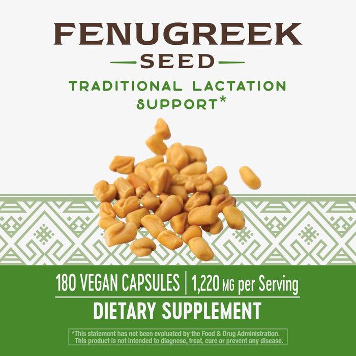 Nature's Way Fenugreek Seed, Promotes Healthy Lactation*, Vegan, 180 Capsules