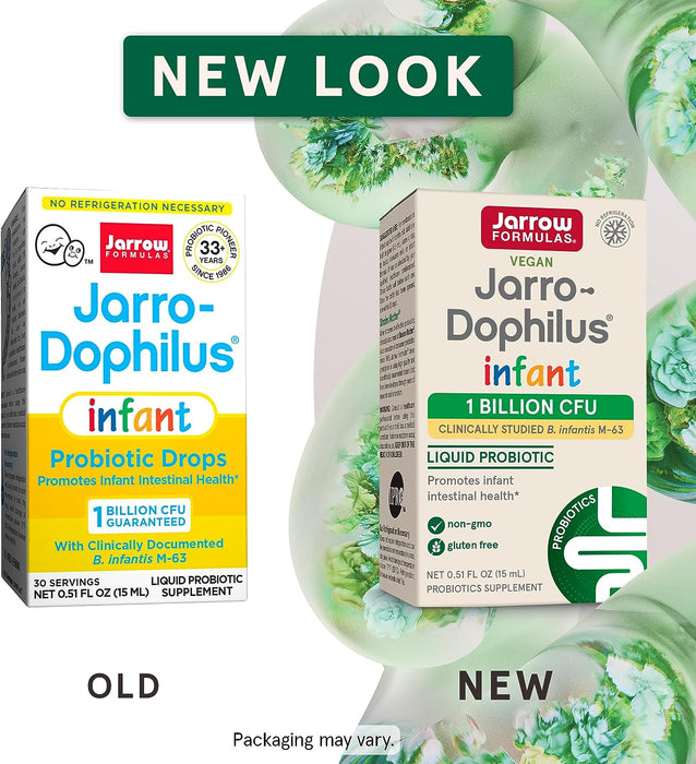 Jarrow Formulas, Vegan Jarro-Dophilus Infant, Liquid Probiotic, 1 Billion CFU, 0.51 fl oz (15 ml) (expiry date 10/24)