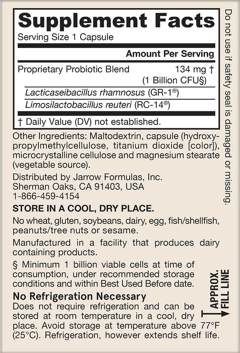 Jarrow Formulas, Fem Dophilus, Probiotics, 1 Billion CFU, 30 Veggie Capsules