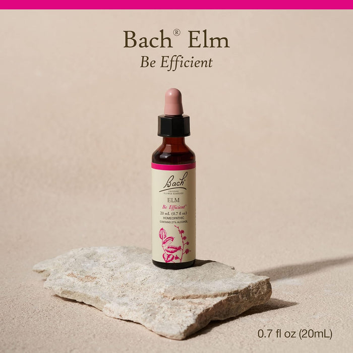 Roll over image to zoom in Bach Original Flower Remedies, Elm for Efficiency & Self-assurance, Natural Homeopathic Flower Essence, Holistic Wellness, Vegan, 20mL Dropper