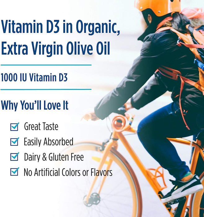 Nordic Naturals Vitamin D3 1000, Orange - 120 Mini Soft Gels - 1000 IU Vitamin D3 - Supports Healthy Bones, Mood & Immune System Function - Non-GMO - 120 Servings