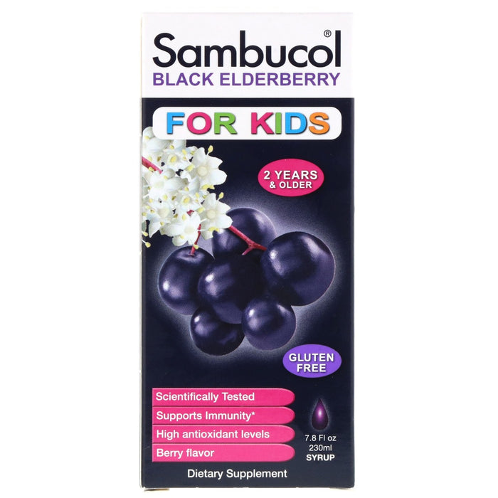 sambucol-black-elderberry-syrup-for-kids-berry-flavor-7-8-fl-oz-230-ml - Supplements-Natural & Organic Vitamins-Essentials4me