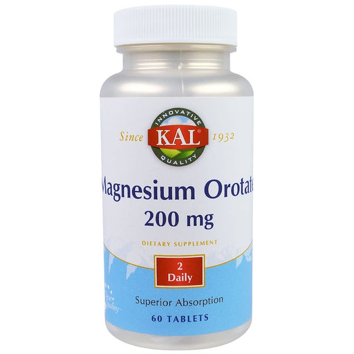 kal-magnesium-orotate-200-mg-60-tablets - Supplements-Natural & Organic Vitamins-Essentials4me
