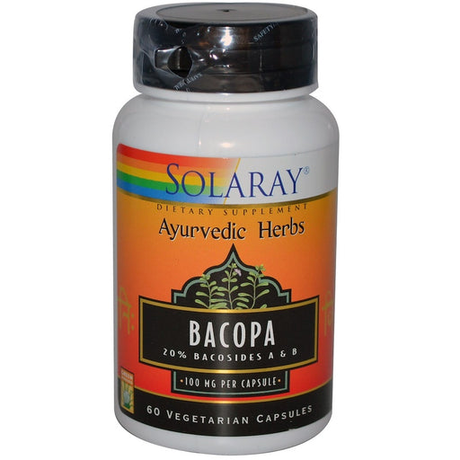 solaray-bacopa-100-mg-60-veggie-capsules - Supplements-Natural & Organic Vitamins-Essentials4me