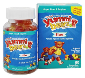yummi-bears-fiber-gummy-vitamins-60-gummy-bears - Supplements-Natural & Organic Vitamins-Essentials4me