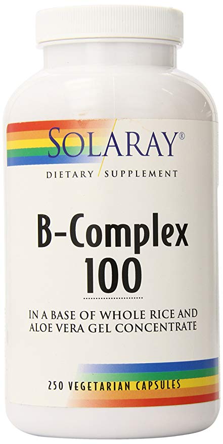 solaray-b-complex-supplement-100mg-250-count - Supplements-Natural & Organic Vitamins-Essentials4me