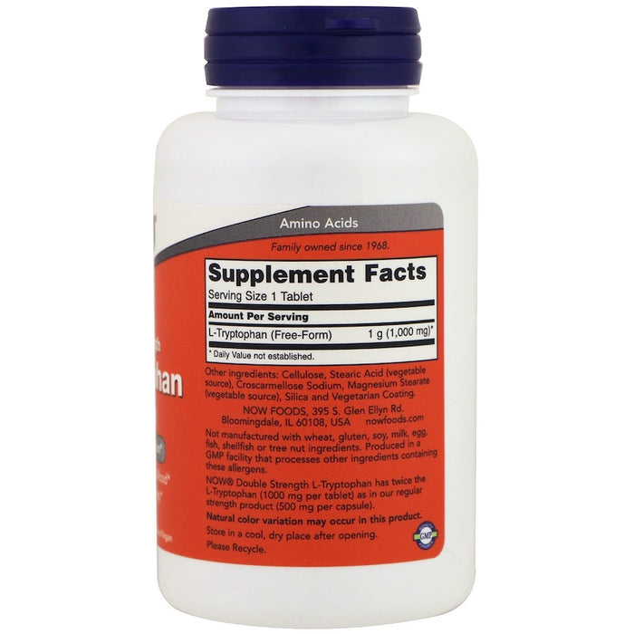 now-foods-l-tryptophan-double-strength-1-000-mg-60-tablets - Supplements-Natural & Organic Vitamins-Essentials4me