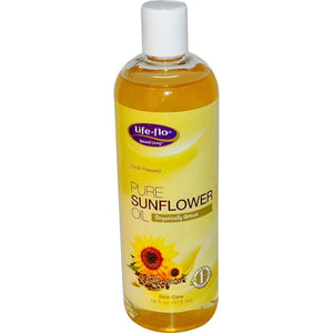 life-flo-health-pure-sunflower-oil-16-fl-oz-473-ml - Supplements-Natural & Organic Vitamins-Essentials4me