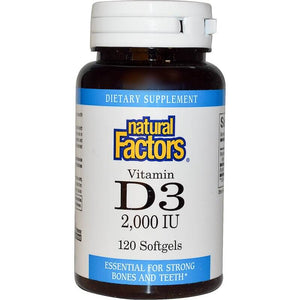 natural-factors-vitamin-d3-2000-iu-120-softgels - Supplements-Natural & Organic Vitamins-Essentials4me