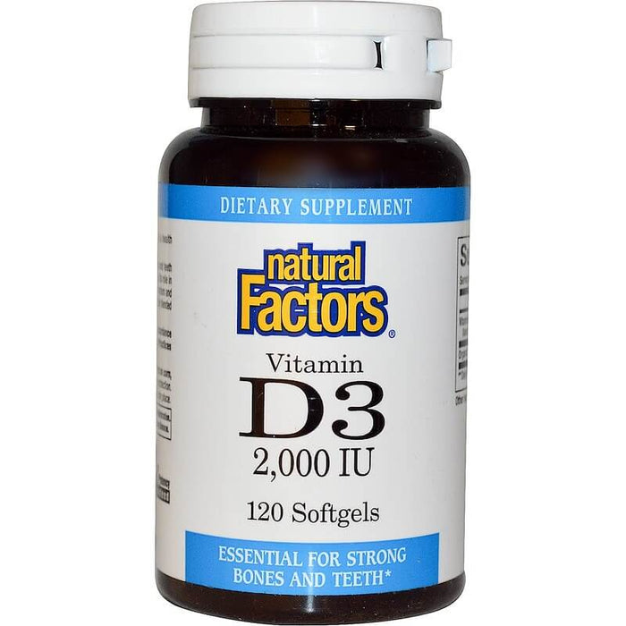 natural-factors-vitamin-d3-2000-iu-120-softgels - Supplements-Natural & Organic Vitamins-Essentials4me
