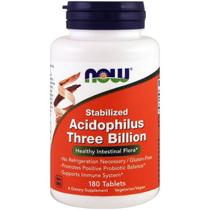 now-foods-stabilized-acidophilus-three-billion-180-tablets - Supplements-Natural & Organic Vitamins-Essentials4me