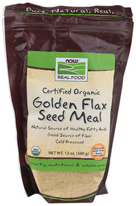 now-real-food-certified-organic-golden-flax-seed-meal-12-oz - Supplements-Natural & Organic Vitamins-Essentials4me