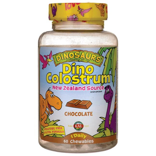 kal-dinosaurs-colostrum-chocolate-300-mg-60-chewables - Supplements-Natural & Organic Vitamins-Essentials4me