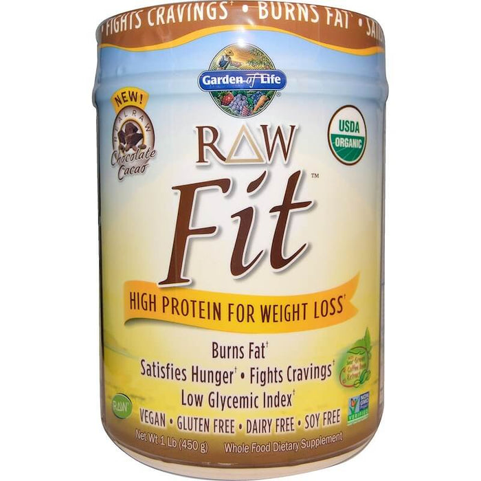 garden-of-life-raw-organic-fit-high-protein-for-weight-loss-chocolate-cacao-1-lb - Supplements-Natural & Organic Vitamins-Essentials4me