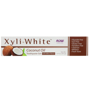 now-foods-solutions-xyliwhite-toothpaste-gel-coconut-oil-mint-flavor-6-4-oz-181-g - Supplements-Natural & Organic Vitamins-Essentials4me