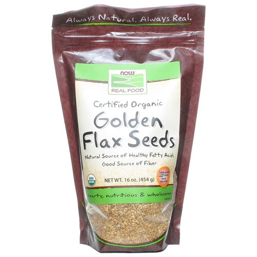 now-foods-certified-organic-golden-flax-seeds-16-ounce - Supplements-Natural & Organic Vitamins-Essentials4me
