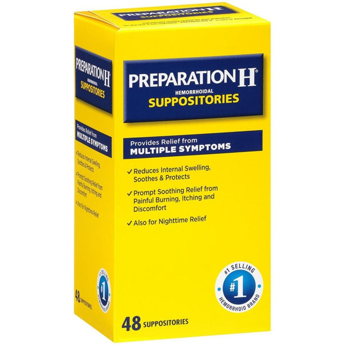 preparation-h-hemorrhoid-symptom-treatment-suppositories-burning-itching-and-discomfort-relief-48-count - Supplements-Natural & Organic Vitamins-Essentials4me