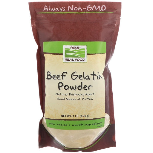 now-foods-real-food-beef-gelatin-powder-1-lb-454-g - Supplements-Natural & Organic Vitamins-Essentials4me