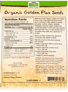 now-foods-certified-organic-golden-flax-seeds-16-ounce - Supplements-Natural & Organic Vitamins-Essentials4me