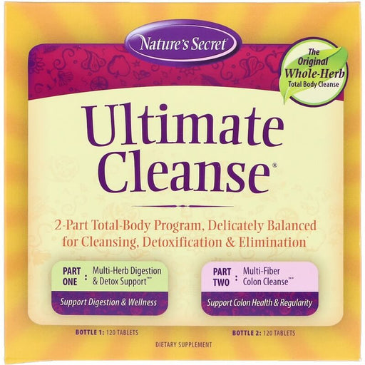 natures-secret-ultimate-cleanse-2-part-total-body-program-2-bottles-120-tablets-each - Supplements-Natural & Organic Vitamins-Essentials4me
