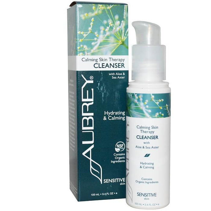 aubrey-organics-calming-skin-therapy-cleanser-sensitive-skin-3-4-fl-oz-100-ml - Supplements-Natural & Organic Vitamins-Essentials4me